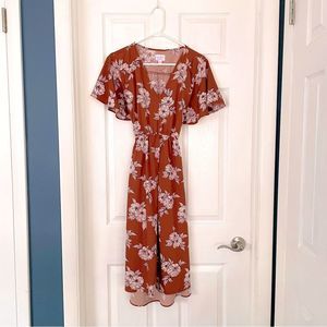 Isabel Maternity Orange Floral Dress
